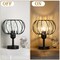 Black Metal & Crystal Table Lamp, Decorative Modern Desk Lamp for Home and Office